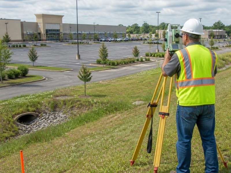 Boundary survey for dividing a large retail parcel into new properties in Mesquite Texas